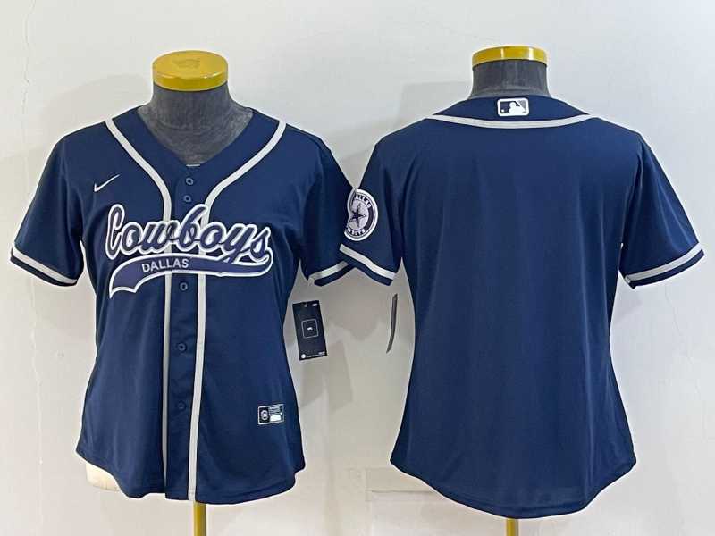 Women's Dallas Cowboys Blank Navy With Patch Cool Base Stitched Baseball Jersey,We sell and wholesale Women's Dallas Cowboys Blank Navy With Patch Cool Base Stitched Baseball Jersey on line form chian!
